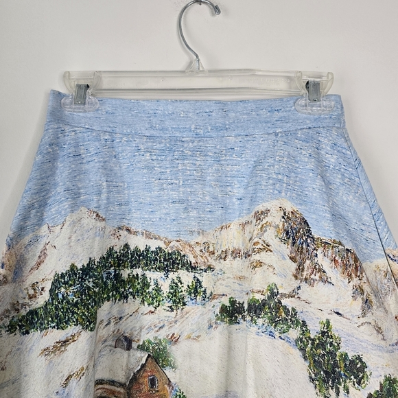 Corey Lynn Calter Wonderland Midi Skirt XS A-Line Cottagecore Ski Resort - Picture 4 of 12